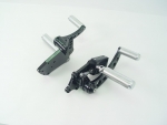 Black Forward Control Drilled 2000-Up +2 with Chrome Stunt Foot Pegs