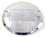 Five-Hole Derby Cover for Harley Big Twins (USA Flag)