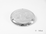 Three-Hole Billet Derby Cover for Harley Big Twins (Skull)