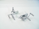 Chrome Forward Control Drilled 70-99+3 With Chrome Silencer Foot Pegs For FXST, FXE, FLH,FLST