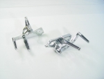 Chrome Forward Control Drilled 70-99+3 With Chrome Taper Cushion Pegs For FXST, FXE,FLH,FLST
