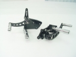 Black Forward Control Drilled 2000-Up +2 With Chrome Groove Contour Foot Pegs
