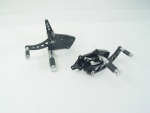 Black Forward Control Drilled 2000-Up +2 With Chrome Groove Contour Foot Pegs