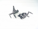 Black Forward Control Drilled 1970-1999 +2 With Chrome Taper Cushion Foot Pegs Fits FL,FX,FLST and FXST Harley Models