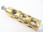 Solid Brass Swiss Cheese Shifter Pegs For Big Twins and Sportsters
