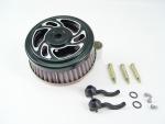 Black Swirl Air Cleaner Assembly Fit Big Twin Evolution 2000-Up