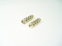 GRIPS SOLID BRASS SWISS CHEESE FITS HARLEY 1982-UP WITH 1 INCH HANELEBARS 