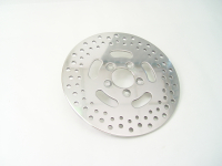 Disc brake rotor SLOTTED DRILLED Front 2000-UP stainless steel polished