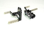 Black Forward Controls with Brass Foot Peg 70-99 +2