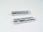 Billet Chrome "Flamed" Foot Pegs