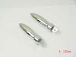 Billet Chrome "Bullet" Foot Pegs