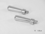 Billet Chrome "Barrel" Foot Pegs