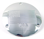 Three-Hole Derby Cover for Harley Big Twins (USA Flag)