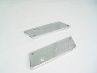 Saddlebag Latch Cover Perforated Aluminum Billet Chrome Fits 1993-Later Touring Models