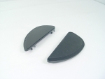 Floorboards Driver Glide Running Board Oblong Tear Drop Billet Black for FLST,FLHT Models