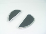 Floorboards Driver Glide Running Board Oblong Tear Drop Billet Chrome for FLST,FLHT Models