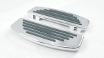 FLOORBOARDS DRIVER GLIDE TOURING BILLET DRIVER RECTANGULAR RAIL CHROME FOR ALL HARLEYS 1985-2020 