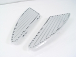 Floorboards Shark Fin Ball & Mill Billet Chrome for Harley  FLST and FLT/FLHT