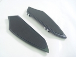 Floorboards Face Polygon Rubber Padded Black For Harley FLST, FLT and FLHT Models