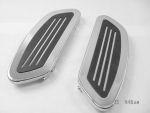 FLOORBOARDS STREAMLINE DRIVER GLIDE TOURING DRIVER RUNNING BOARD VERTICAL RAIL CHROME FOR ALL HARLEYS 1985-2020 