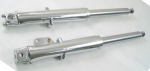 Polished Fork Slider Lower Legs Assembly w/Stock Length Tubes Fits FLH 1972-1984