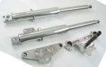 Polished Fork Slider With Tubes and Triple Tree For FLH 1972-1984