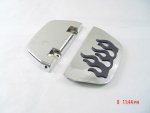 Floorboards-Flamed Passenger Chrome for Harley FLT