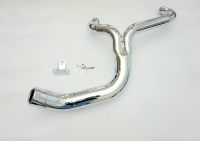 EXHAUST 2 INTO 1 FOR HARLEY FXST LAKE 5 SPEED 45 DEGREE OFFSET CHROME WITH BILLET 3 INCH TAPER TIP CHROME