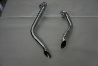 CHROME LAF STYLE EXHAUST Y PIPES FXST 2006-2013