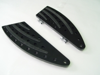 FLOORBOARDS DRIVER GLIDE TOURING BILLET DRIVER SLANTED BLACK FOR ALL HARLEYS 1985-2020 