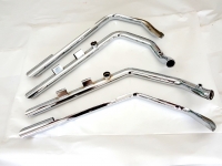 DRAG PIPES SPORTSTER 2014-UP CHROME WITH HEAT SHIELDS SLASH CHROME