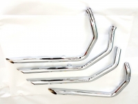 DRAG PIPES SPORTSTER 2007-2013 CHROME WITH HEAT SHIELDS SLASH CHROME