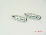 GRIPS BILLET BULLET TIPPED CHROME FITS HARLEY 1982-UP