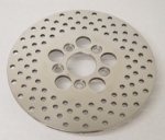Disc brake rotor DRILLED 10 inch Front 1980-1983 stainless steel satin 