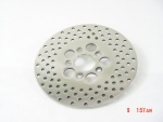 Disc brake rotor DRILLED 10 inch Front / Reae FLH / FXE 1970-1980 stainless steel polished