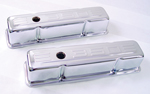 Steel Valve Covers for Small Block Chevy w/350 Logo