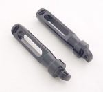 Black Slotted Foot Peg Fits Big Twins and Sportster Models